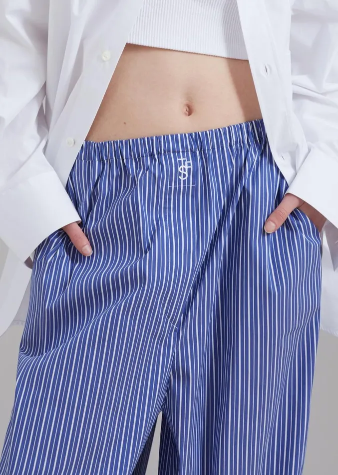 The Frankie Shop Mirca Elastic Pants 8211 Blue Multi Stripe Women Loungewear