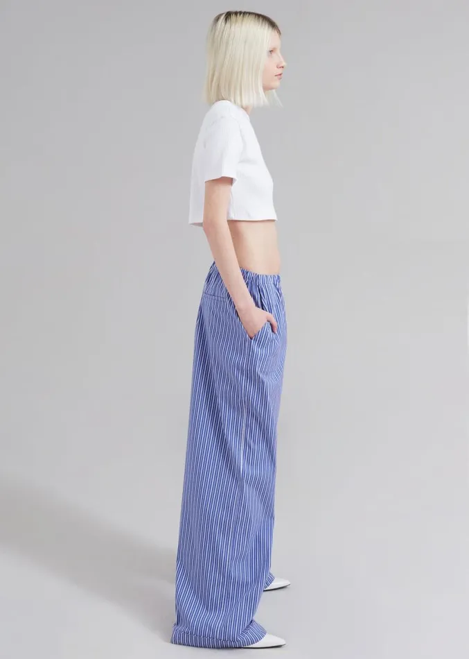 The Frankie Shop Mirca Elastic Pants 8211 Blue Multi Stripe Women Loungewear