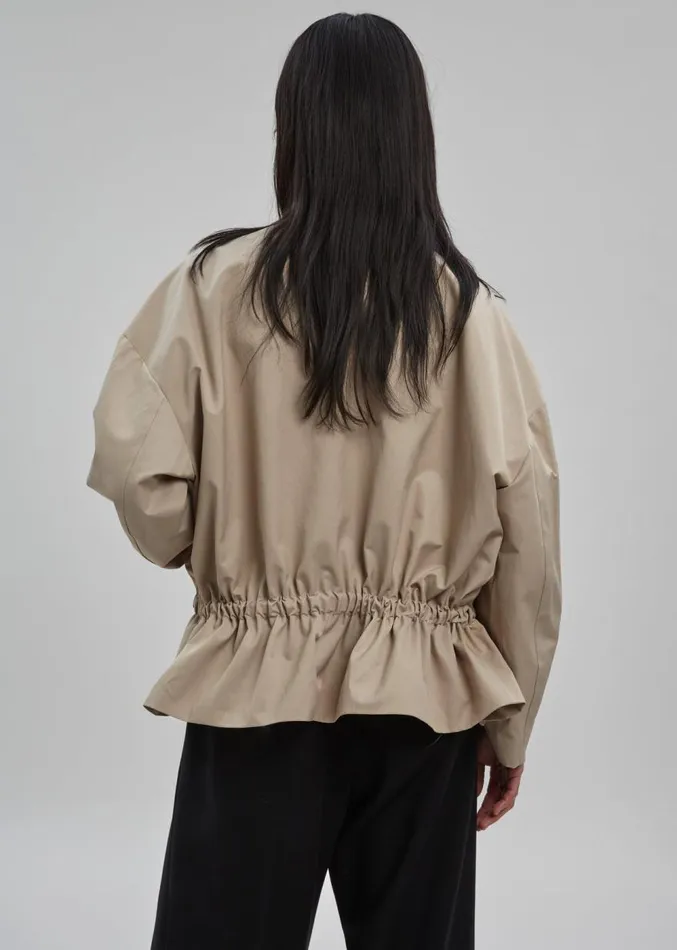 The Frankie Shop Myro Drawstring Jacket 8211 Beige Women Clothing