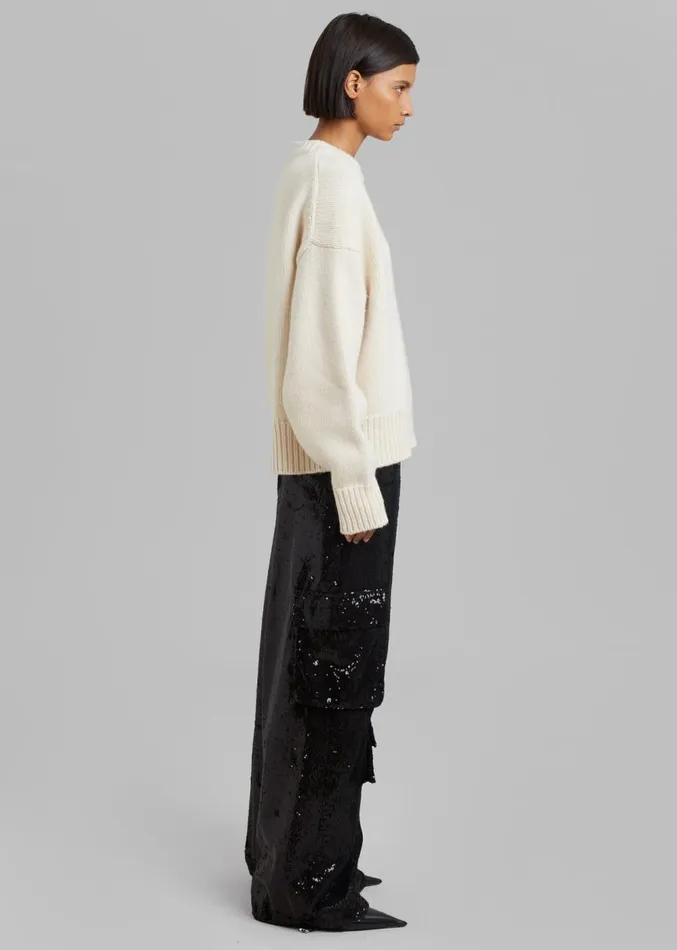 The Frankie Shop Natte Sweater 8211 Cream Women Knitwear