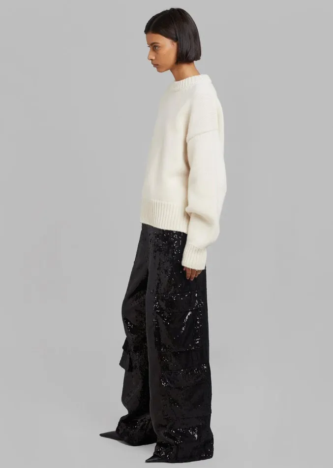 The Frankie Shop Natte Sweater 8211 Cream Women Knitwear