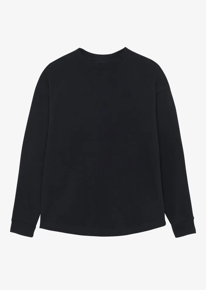 The Frankie Shop Newton Long Sleeves Sweat Tee 8211 Black WomenMen Loungewear