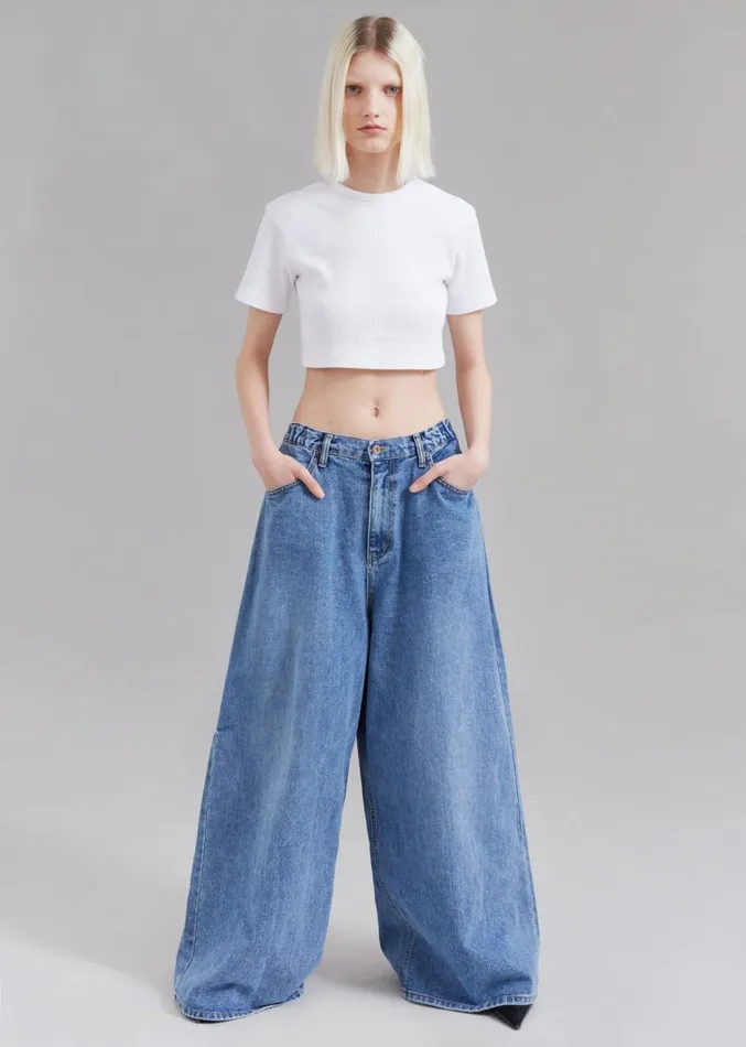 The Frankie Shop Nico Cropped Tee 8211 White Women Clothing