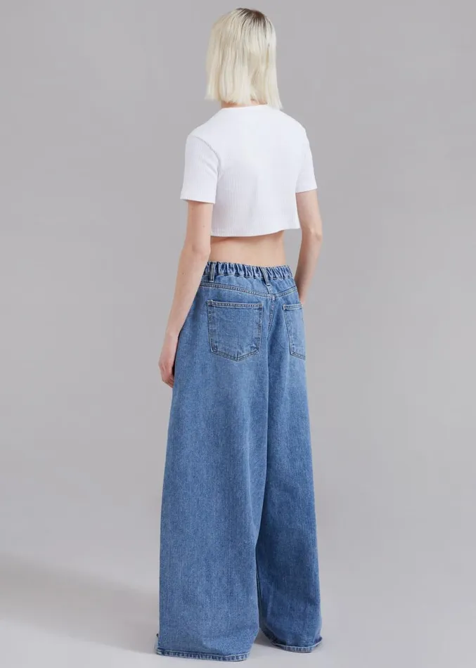 The Frankie Shop Nico Cropped Tee 8211 White Women Clothing