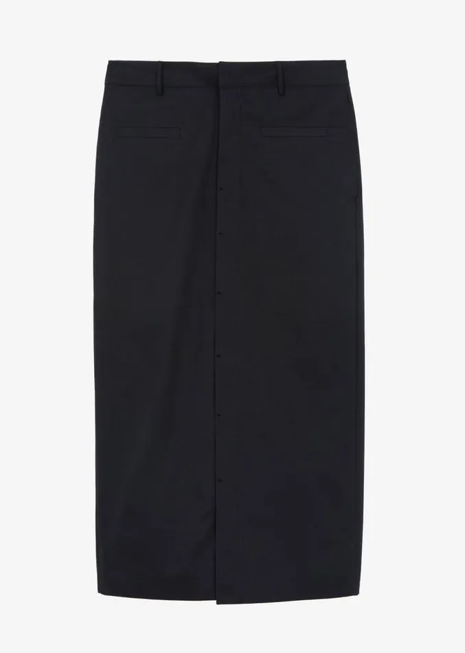 The Frankie Shop Norah Slit Midi Skirt 8211 Black Women Clothing