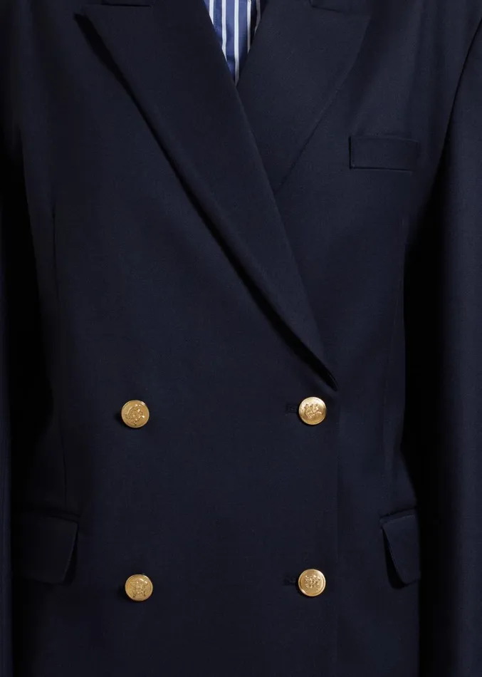 The Frankie Shop Oline Double Breasted Blazer 8211 Dark Navy Women Clothing