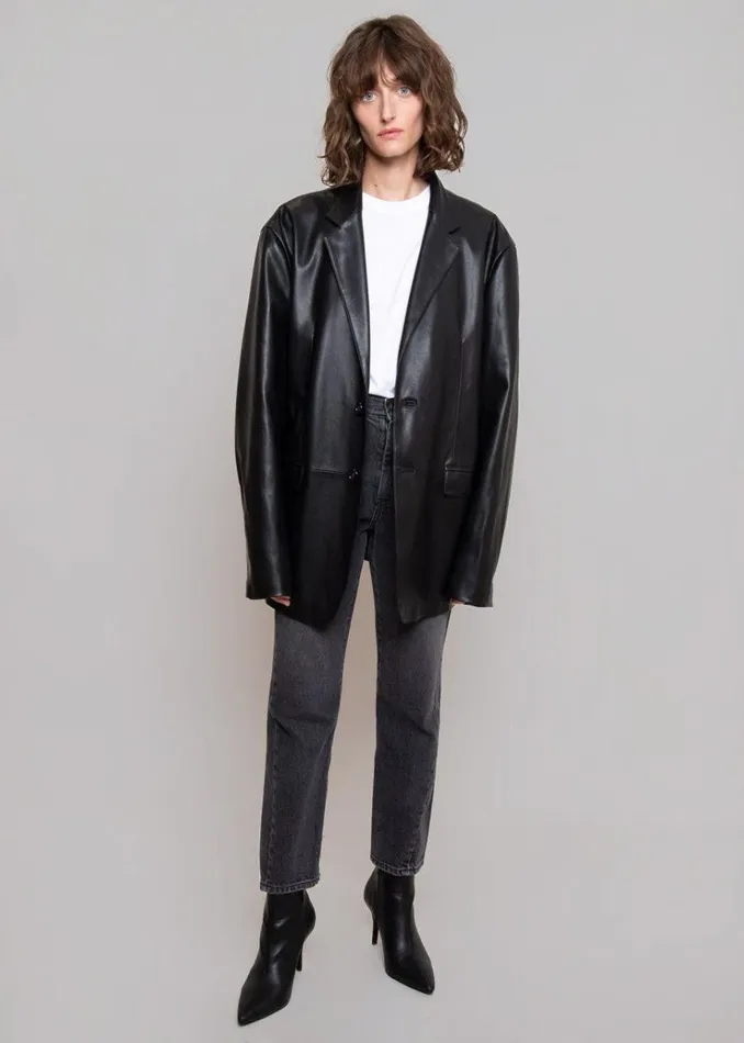 The Frankie Shop Olympia Blazer 8211 Black MenWomen Outerwear