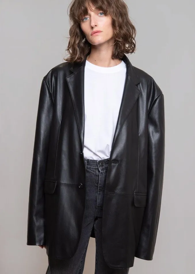 The Frankie Shop Olympia Blazer 8211 Black MenWomen Outerwear