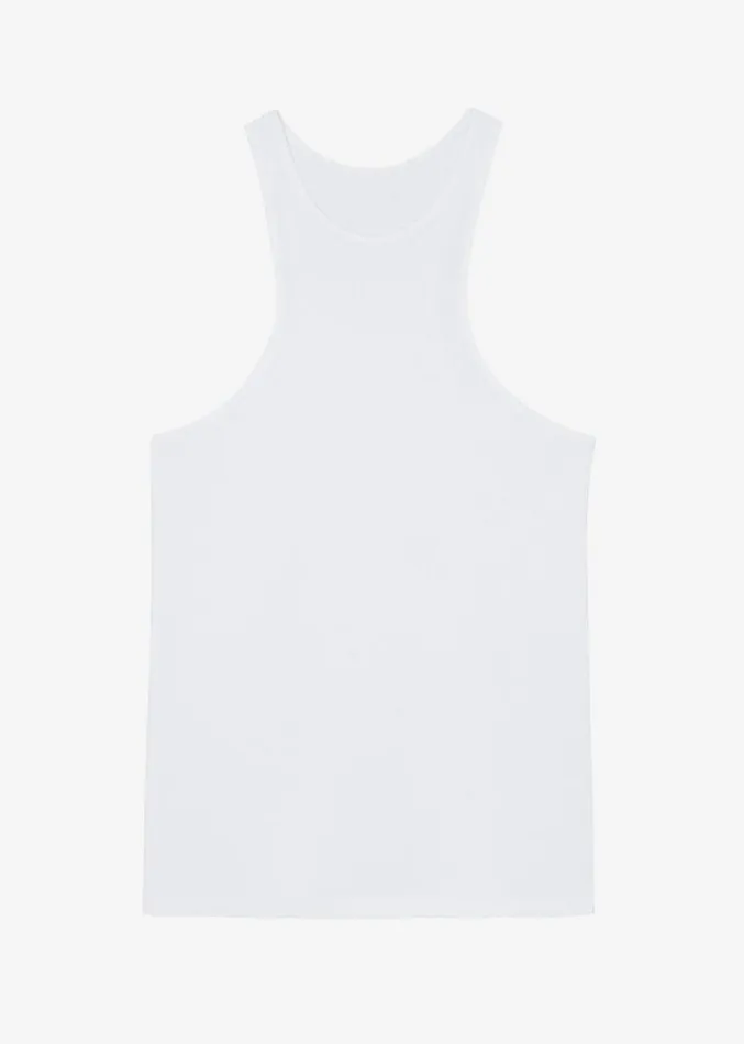 The Frankie Shop Ophelia Rib Tank Top 8211 White Women Tops