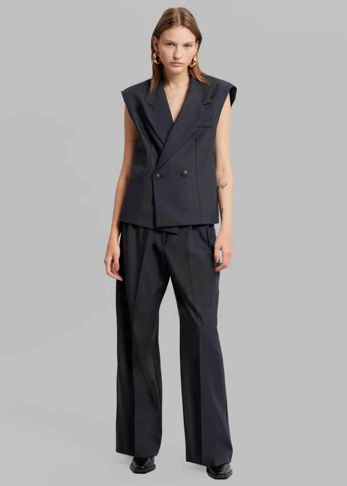 The Frankie Shop Opp Suit Pants 8211 Dark Navy Women Bottoms