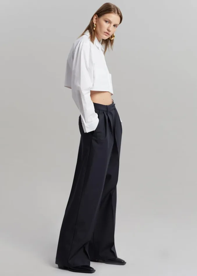 The Frankie Shop Opp Suit Pants 8211 Dark Navy Women Bottoms