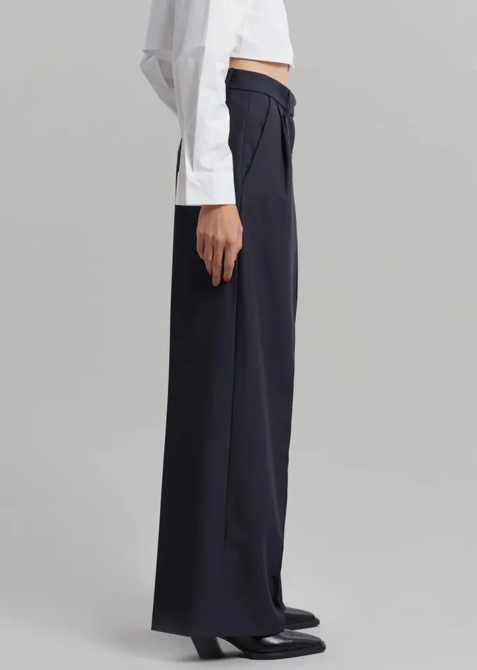The Frankie Shop Opp Suit Pants 8211 Dark Navy Women Bottoms