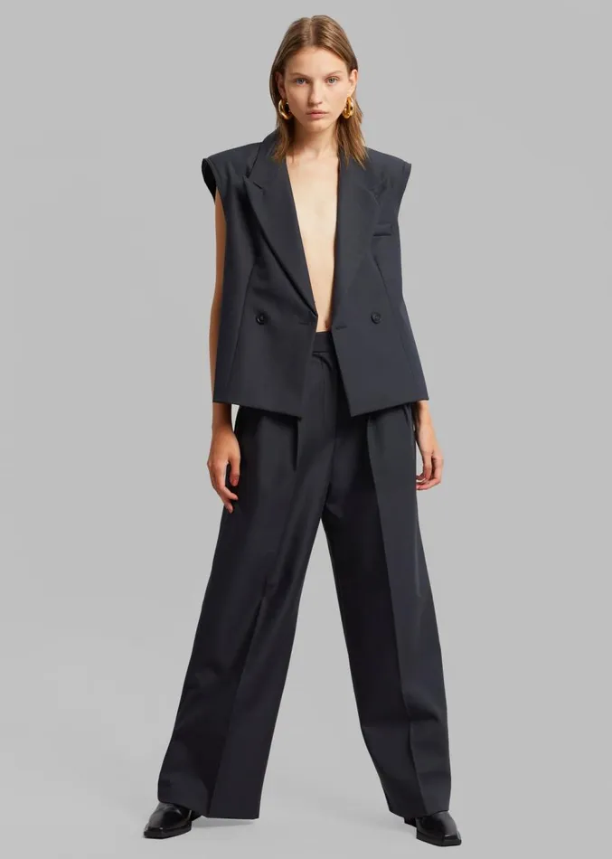 The Frankie Shop Opp Suit Pants 8211 Dark Navy Women Bottoms