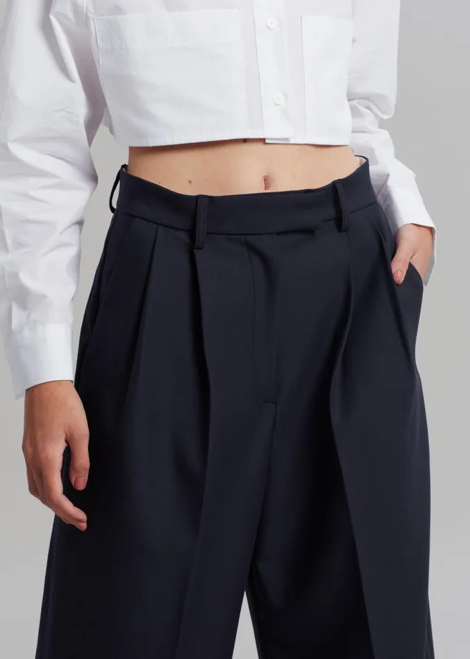 The Frankie Shop Opp Suit Pants 8211 Dark Navy Women Bottoms