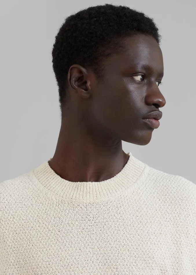 The Frankie Shop Oslo Knit Vest 8211 Cream Men Knitwear