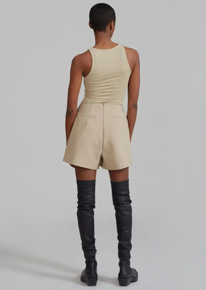 The Frankie Shop Paige Wrap Skort 8211 Beige Women Bottoms