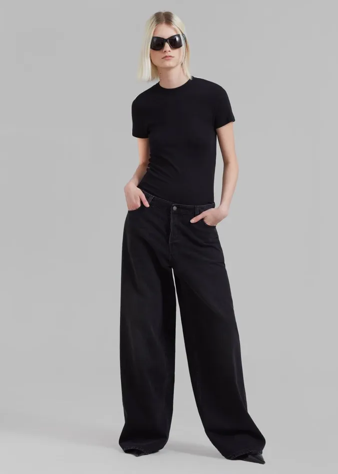 The Frankie Shop Palmira Tee 8211 Black Women Clothing