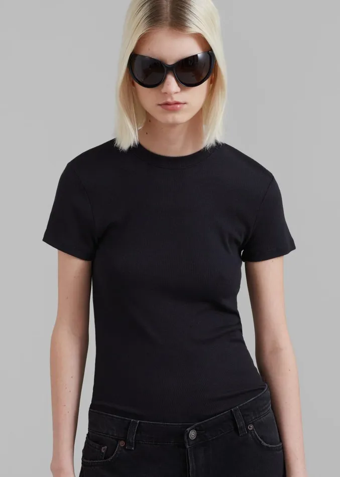 The Frankie Shop Palmira Tee 8211 Black Women Clothing