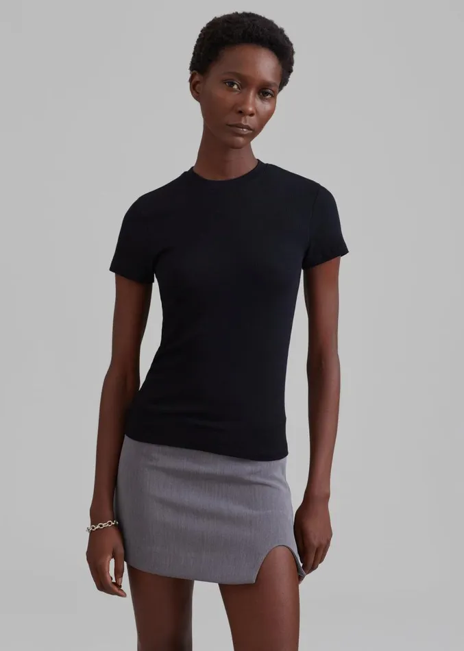 The Frankie Shop Palmira Tee 8211 Black Women Clothing