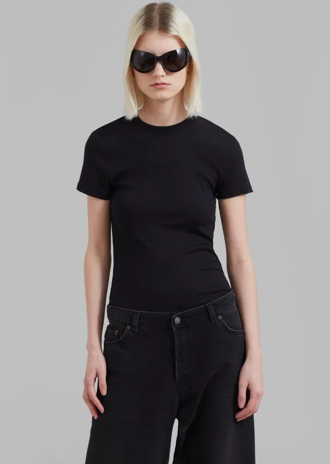 The Frankie Shop Palmira Tee 8211 Black Women Clothing