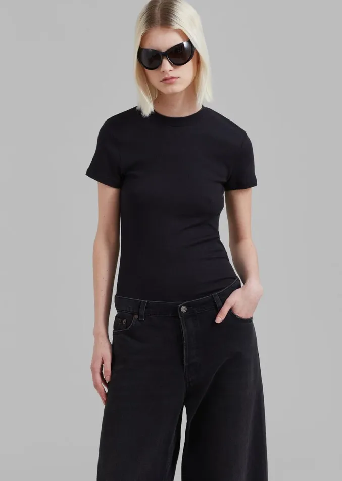 The Frankie Shop Palmira Tee 8211 Black Women Clothing