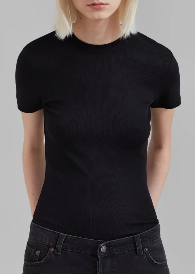 The Frankie Shop Palmira Tee 8211 Black Women Clothing
