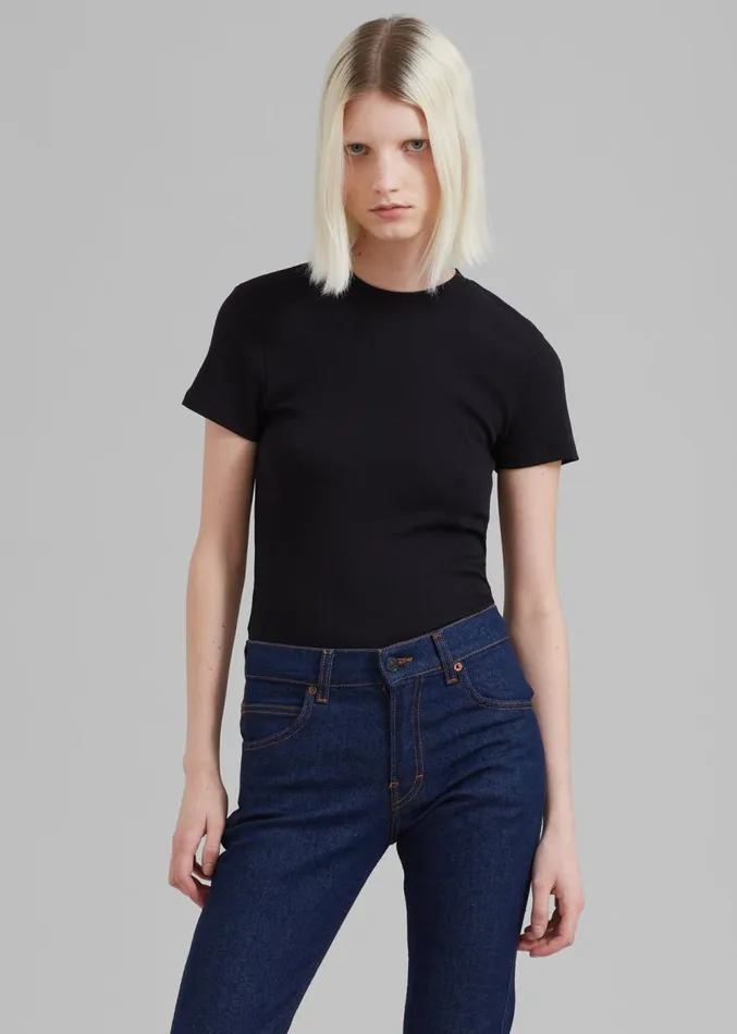 The Frankie Shop Palmira Tee 8211 Black Women Clothing