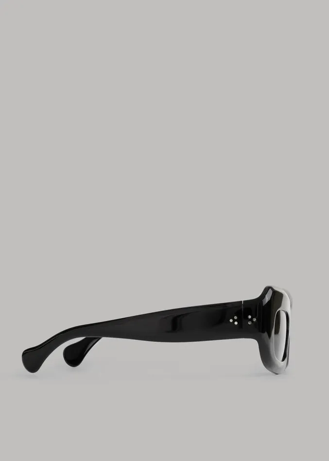 The Frankie Shop Port Tanger Baraka Sunglasses 8211 Black Acetate Women Accessories