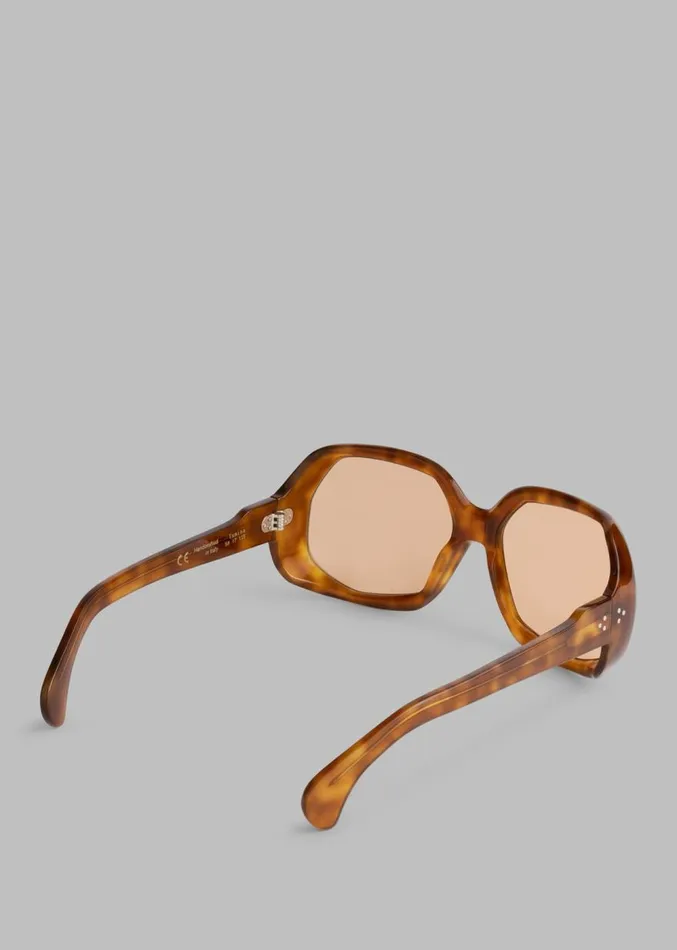 The Frankie Shop Port Tanger Yamina Sunglasses 8211 Oliban Acetate Amber Lens Women Accessories