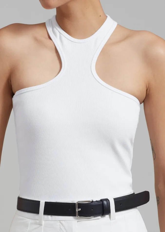 The Frankie Shop Rhe Shaped Rib Top 8211 White Women Clothing