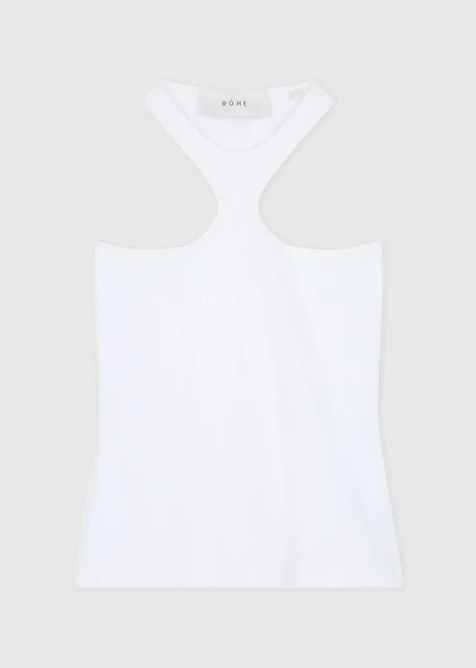 The Frankie Shop Rhe Shaped Rib Top 8211 White Women Clothing