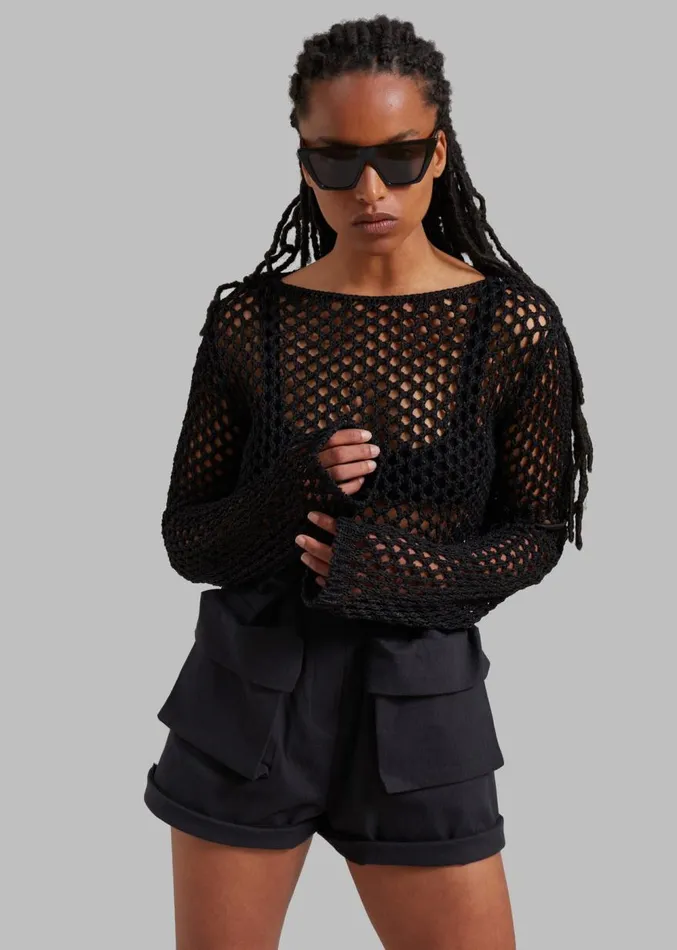 The Frankie Shop Raye Cargo Shorts 8211 Black Women Clothing