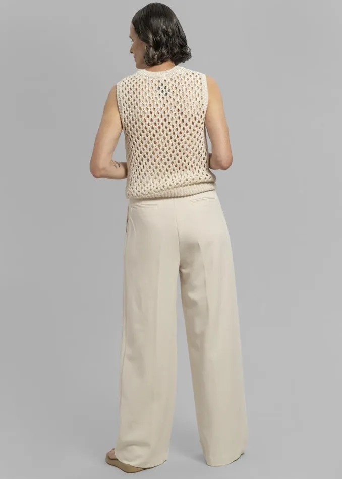 The Frankie Shop Ren Pleated Pants 8211 Cream Women Bottoms
