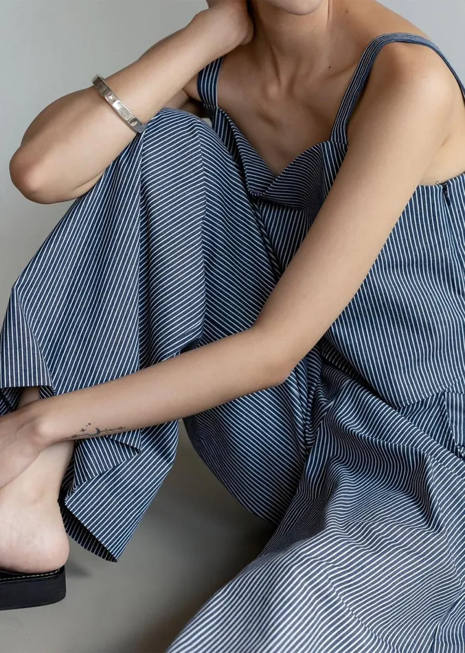 The Frankie Shop Rosalind Cropped Tank 8211 White Stripe Women Tops