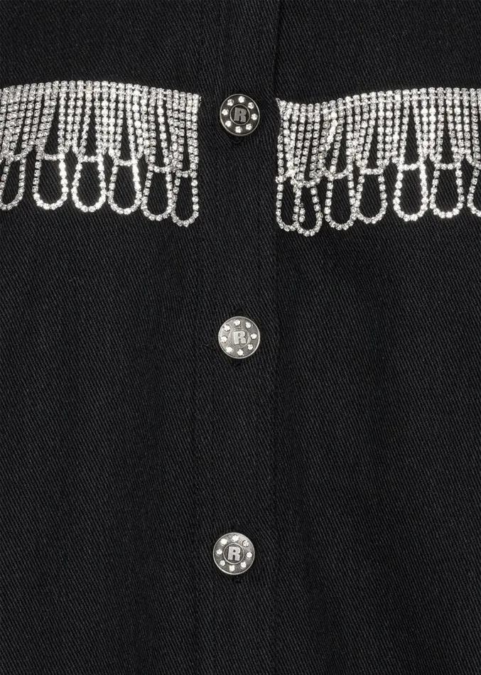 The Frankie Shop ROTATE Twill Oversized Shirt 8211 Black Women Outerwear