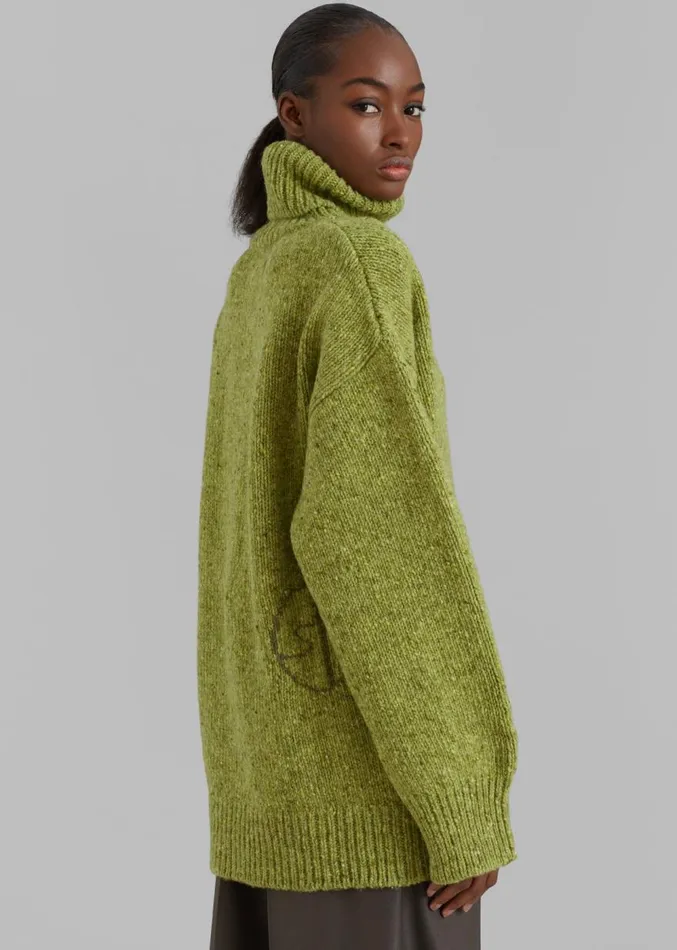 The Frankie Shop Saks Potts Camilla Sweater 8211 Pear Women Knitwear