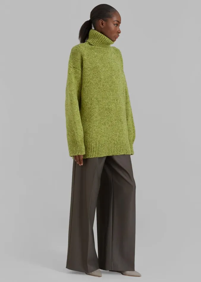 The Frankie Shop Saks Potts Camilla Sweater 8211 Pear Women Knitwear
