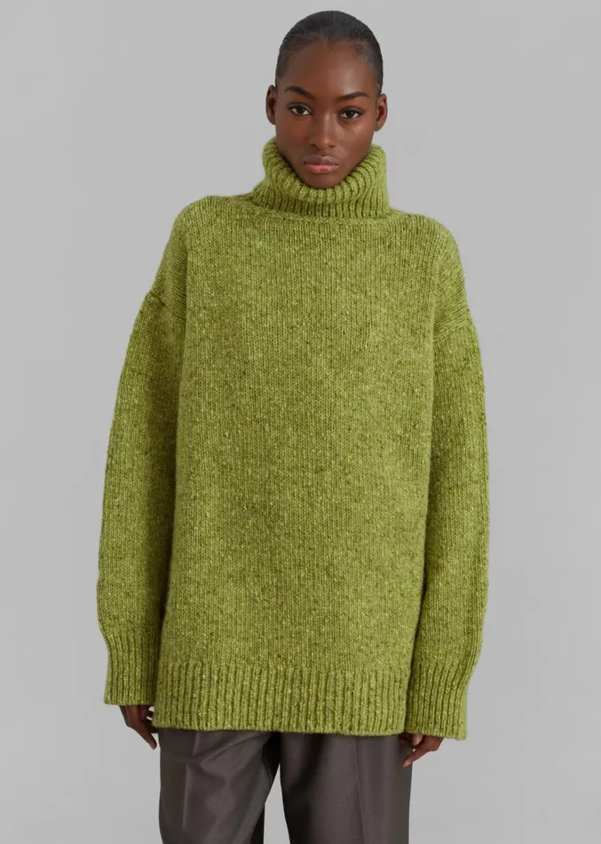 The Frankie Shop Saks Potts Camilla Sweater 8211 Pear Women Knitwear