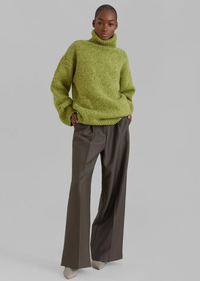 The Frankie Shop Saks Potts Camilla Sweater 8211 Pear Women Knitwear