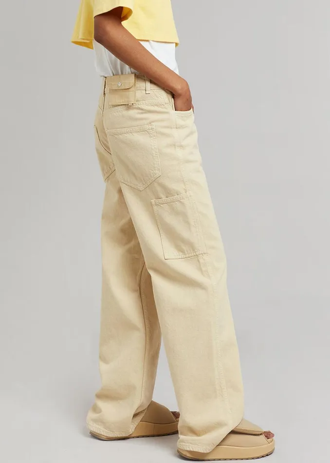 The Frankie Shop Saks Potts Salma Jeans 8211 Beige Women Bottoms