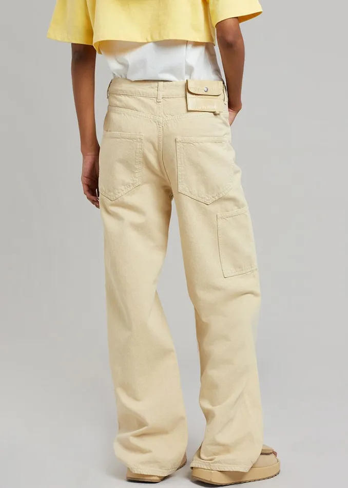 The Frankie Shop Saks Potts Salma Jeans 8211 Beige Women Bottoms