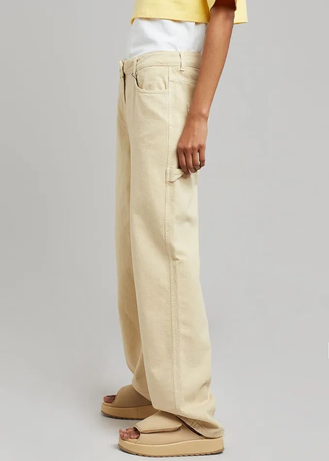 The Frankie Shop Saks Potts Salma Jeans 8211 Beige Women Bottoms