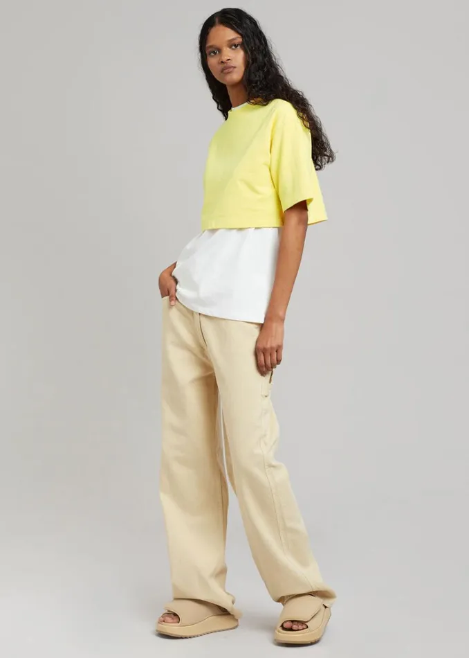 The Frankie Shop Saks Potts Salma Jeans 8211 Beige Women Bottoms