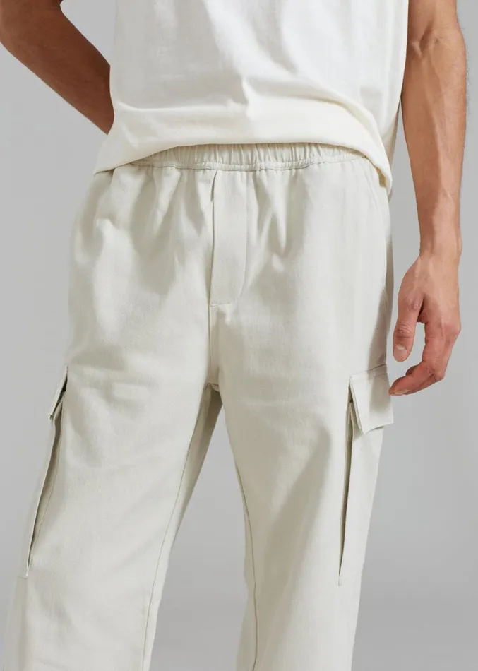The Frankie Shop Samse and Samse Jabari Cargo Trousers 8211 Oatmeal Men Clothing