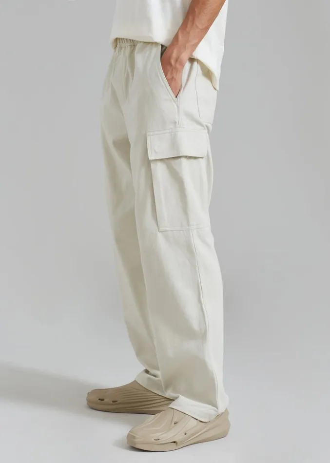 The Frankie Shop Samse and Samse Jabari Cargo Trousers 8211 Oatmeal Men Clothing