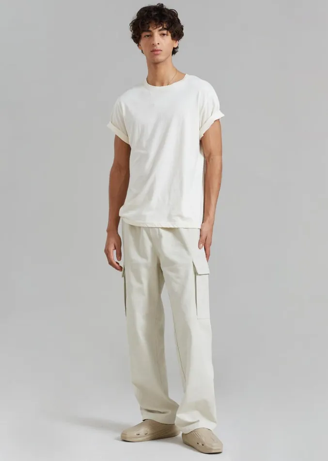 The Frankie Shop Samse and Samse Jabari Cargo Trousers 8211 Oatmeal Men Clothing