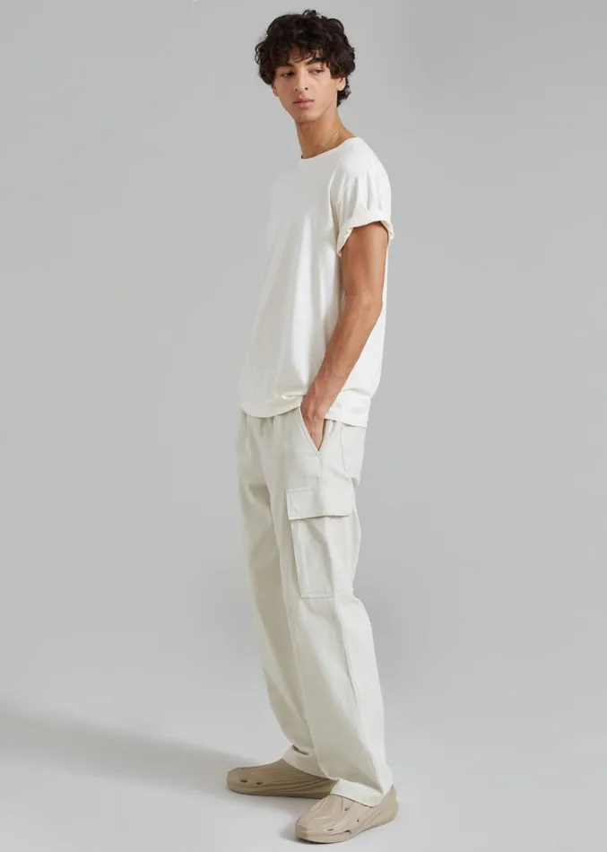 The Frankie Shop Samse and Samse Jabari Cargo Trousers 8211 Oatmeal Men Clothing