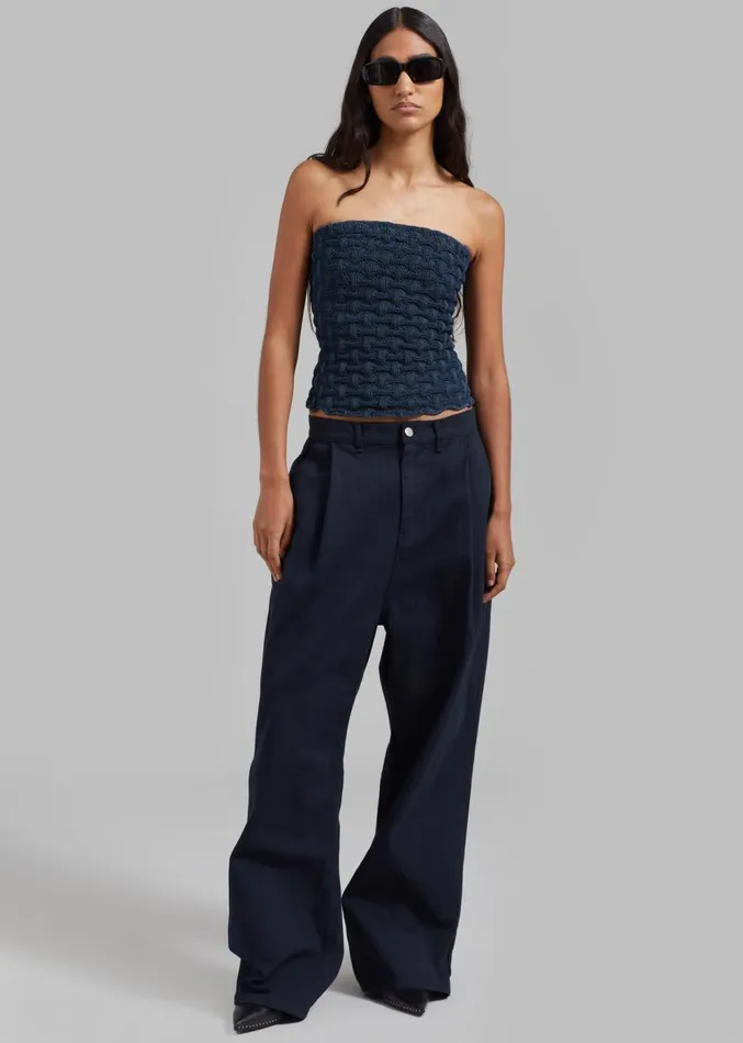 The Frankie Shop Samse Samse Anja Tube Top 8211 Mid Blue Women Clothing