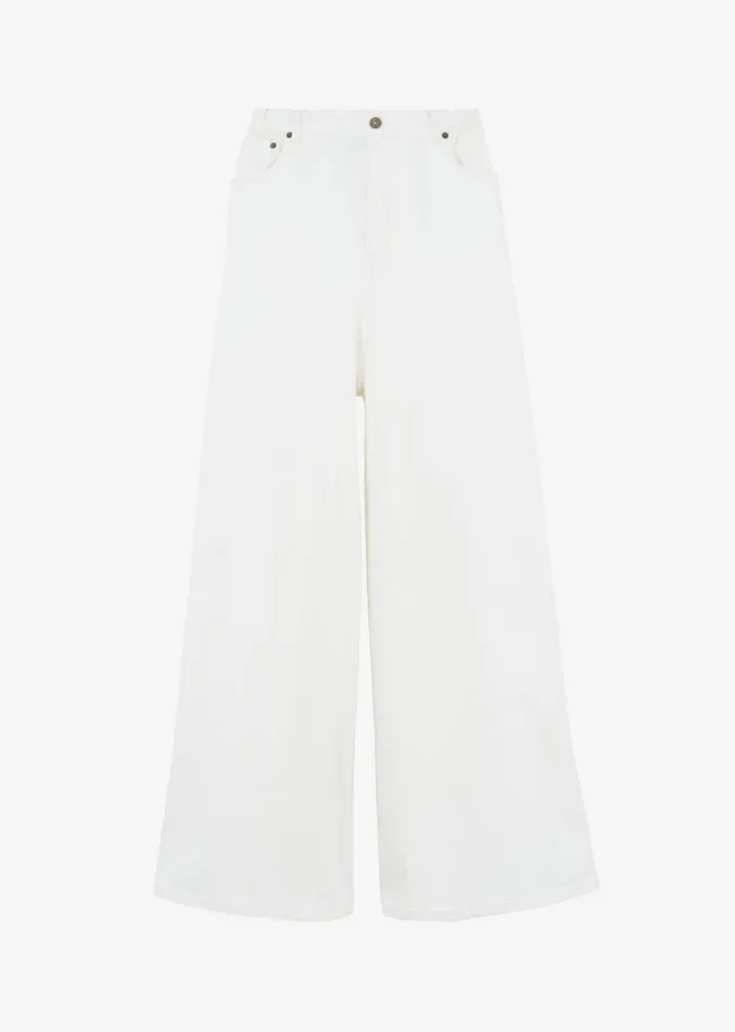 The Frankie Shop Sasha Wide Leg Jeans 8211 Off White Women Clothing