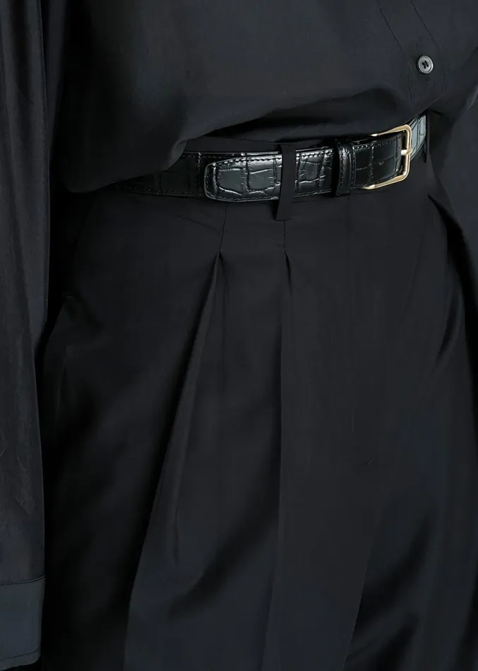 The Frankie Shop Sion Pintuck Trousers 8211 Black Women Clothing